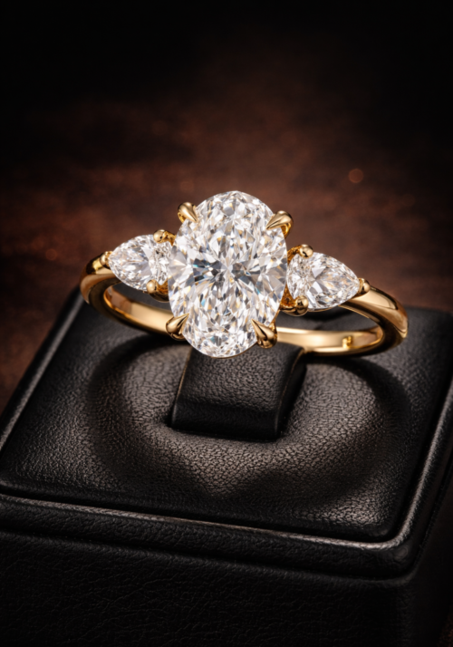 Anillo de Compromiso "Zohar" en Corte Oval