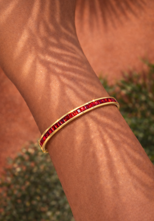 Brazalete de oro 18K con Rubíes Naturales