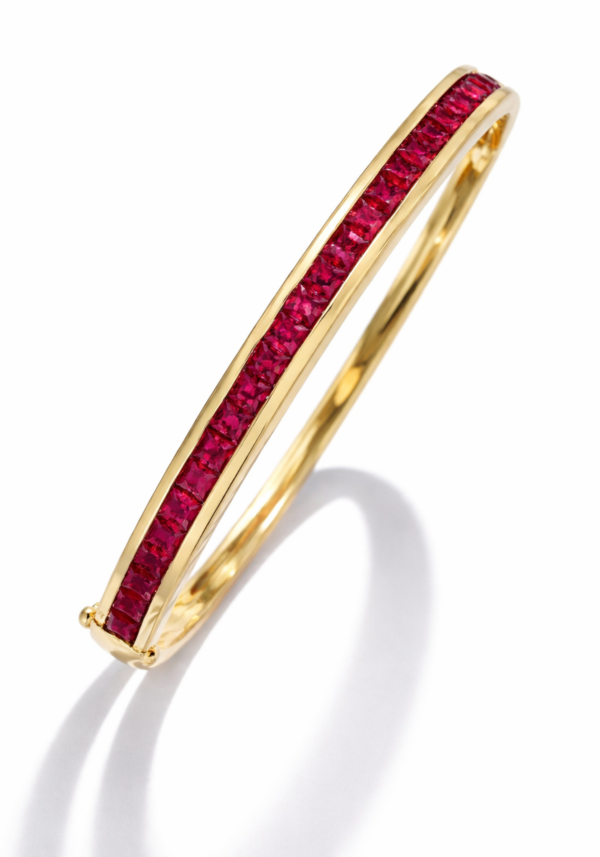 Brazalete de oro 18K con Rubíes Naturales