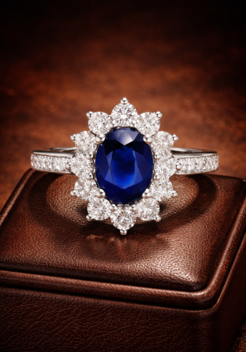 Anillo de Compromiso "Sabbah" en Corte Redondo