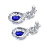 Aretes de Oro Blanco con Tanzanita y Diamantes Naturales