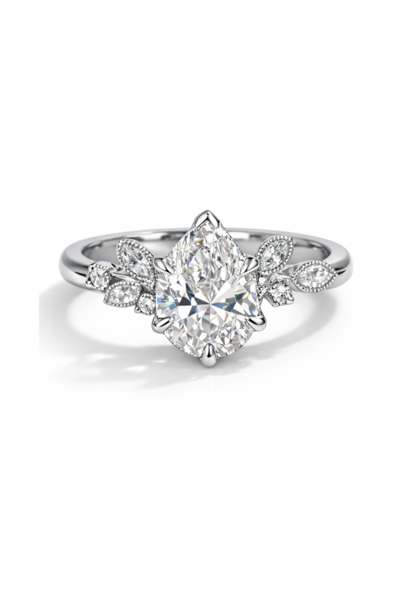 Anillo de Compromiso "Edén" en Corte Pera