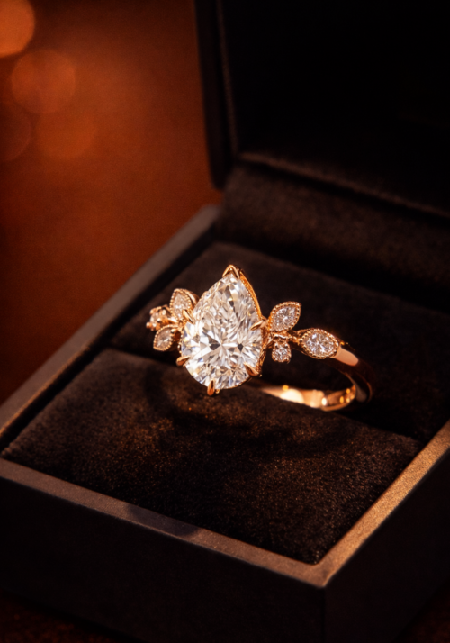 Anillo de Compromiso "Edén" en Corte Pera