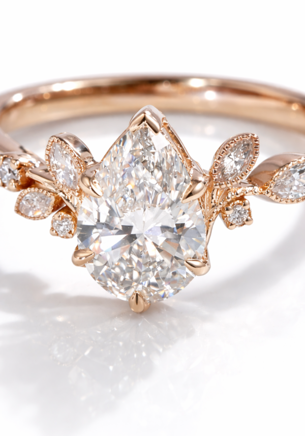 Anillo de Compromiso "Edén" en Corte Pera