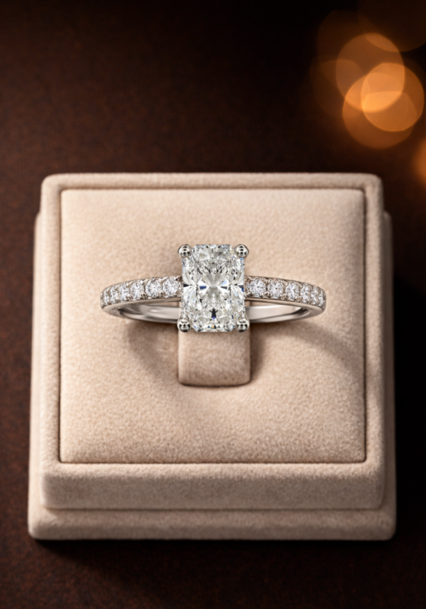 Anillo de Compromiso "Avív" en Corte Radiante