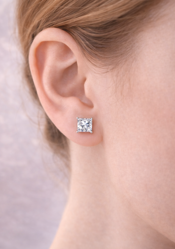 Pendientes "Kalia" de Diamante en Corte Princesa