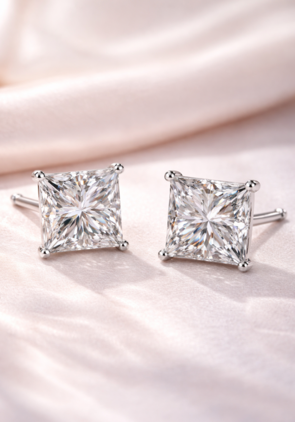 Pendientes "Kalia" de Diamante en Corte Princesa