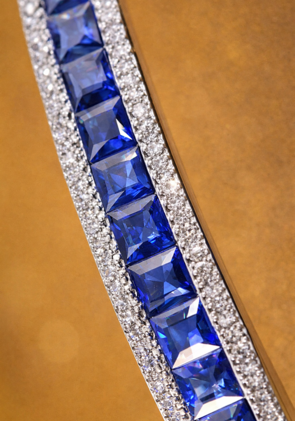 Colección de Oro Blanco 18K con Zafiros Naturales "Sapir"