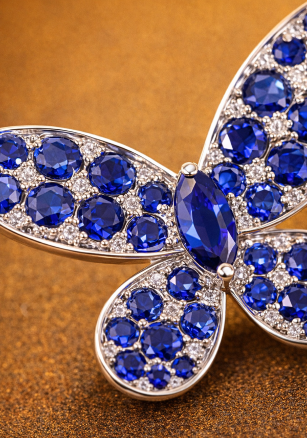 Colección de Oro Blanco 18K con Zafiros Naturales "Sapir"