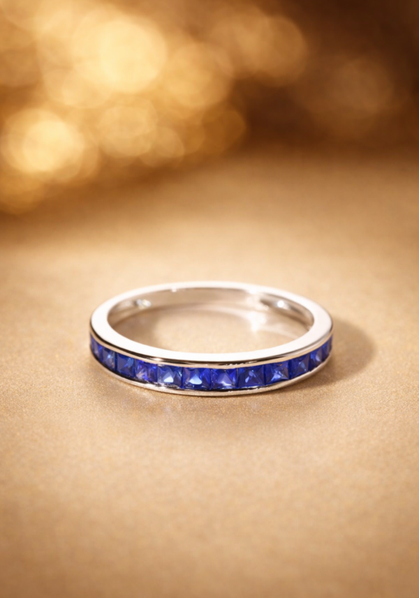 Colección de Oro Blanco 18K con Zafiros Naturales "Sapir"