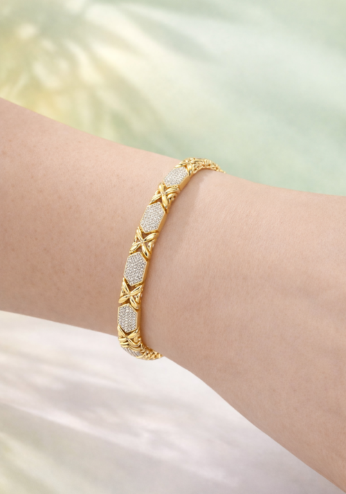 Brazalete "Solí" con Diamantes Naturales