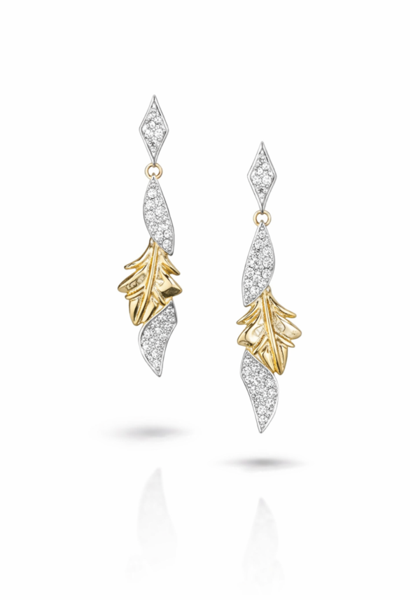 Pendientes "Ori" de Diamante en Corte Redondo