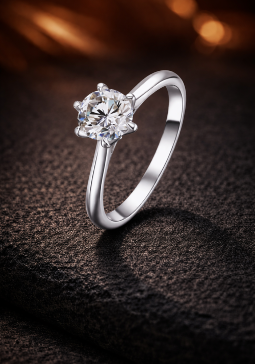 Anillo de Compromiso "Boded" en Corte Redondo