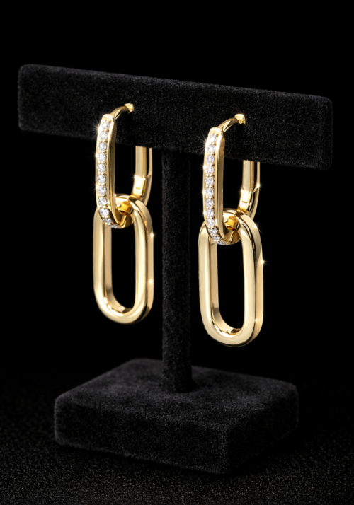 Pendientes "Nerí" con Diamantes en Corte Redondo