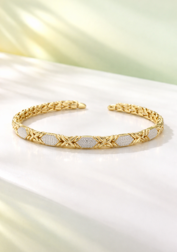 Brazalete "Solí" con Diamantes Naturales