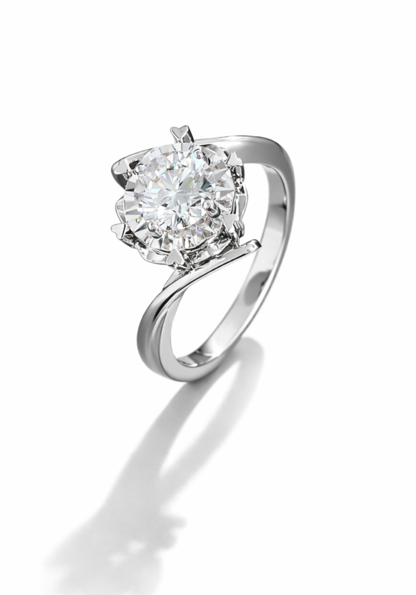 Anillo de Compromiso "Ahava" en Corte Redondo