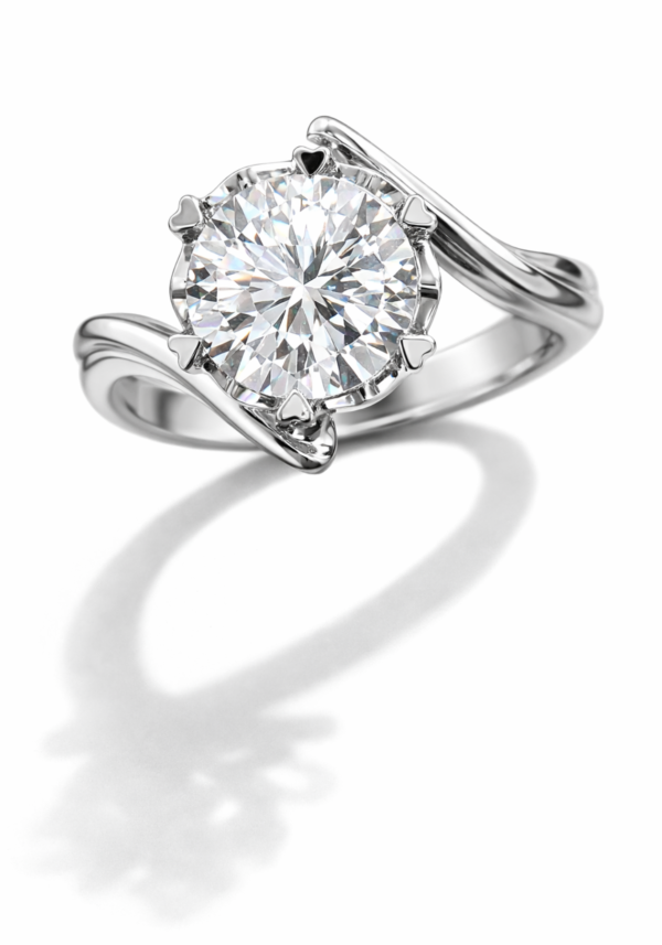 Anillo de Compromiso "Ahava" en Corte Redondo