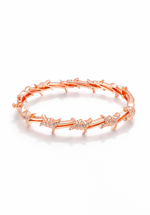 Brazalete "Hadí" con Diamantes Naturales en Corte Redondo