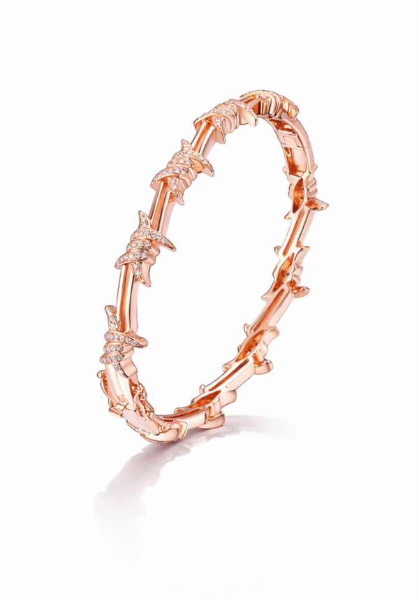 Brazalete "Hadí" con Diamantes Naturales en Corte Redondo