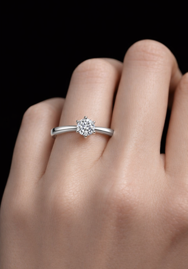 Anillo de Compromiso "Boded" en Corte Redondo