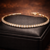Brazalete "Hila" Tenis con Diamantes en Corte Redondo