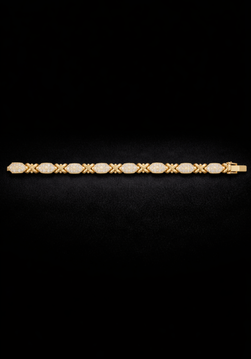 Brazalete "Solí" con Diamantes Naturales