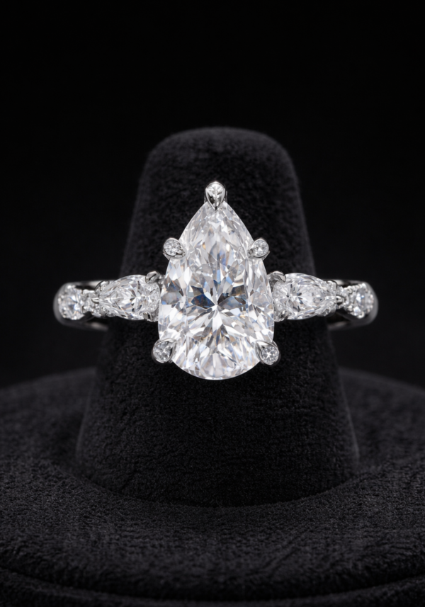 Anillo de Compromiso "Elara" en Corte Pera