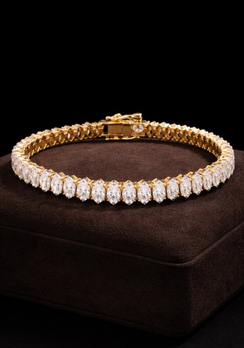 Brazalete Tenis "Hésed" con Diamantes en Corte Marquesa