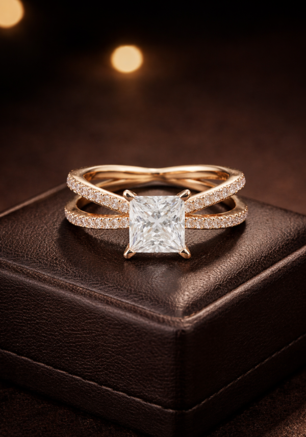 Anillo de Compromiso "Anán" en Corte Princesa