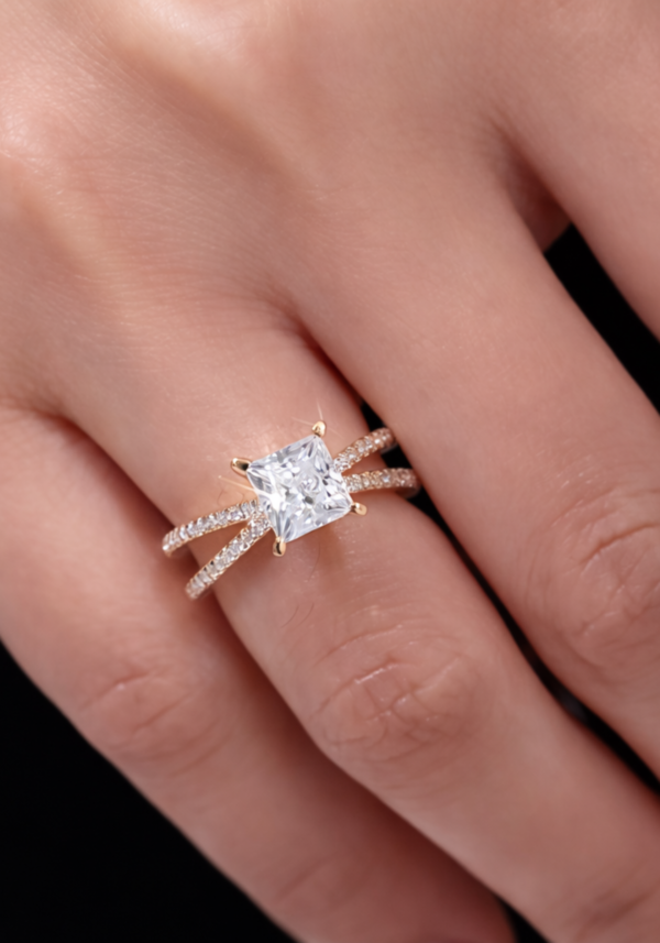 Anillo de Compromiso "Anán" en Corte Princesa