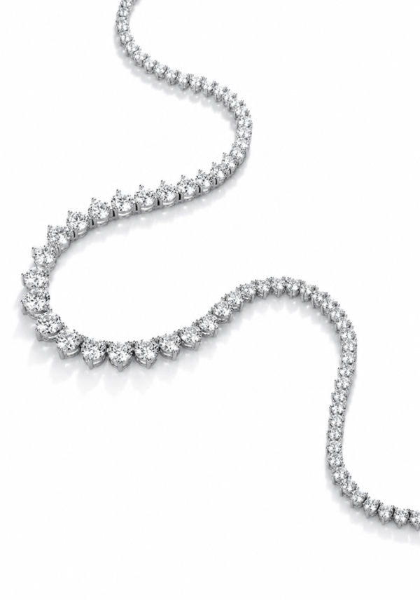 Collar Tenis "Eilam" en Oro con Diamantes en Corte Redondo