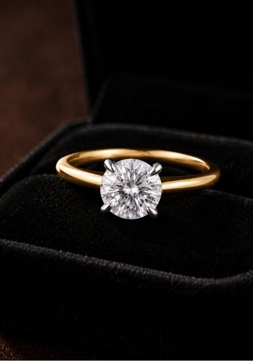 Anillo de Compromiso "Líat" en Corte Redondo