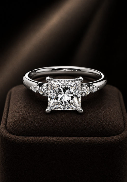 Anillo de Compromiso "Shamir" en Corte Princesa